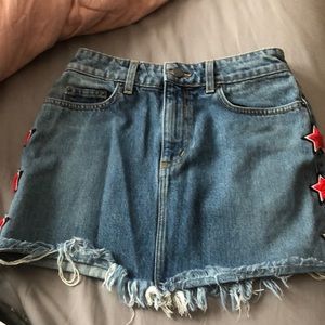 carmar denim star skirt